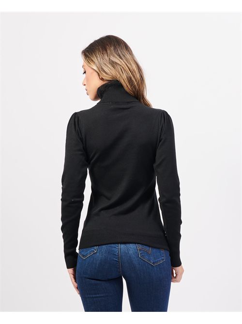 Maglia donna Yes Zee dolcevita con maniche a sbuffo YES ZEE | M038-RU000801